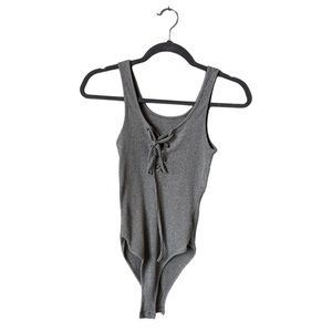 Ribbed Crisscross Bodysuit